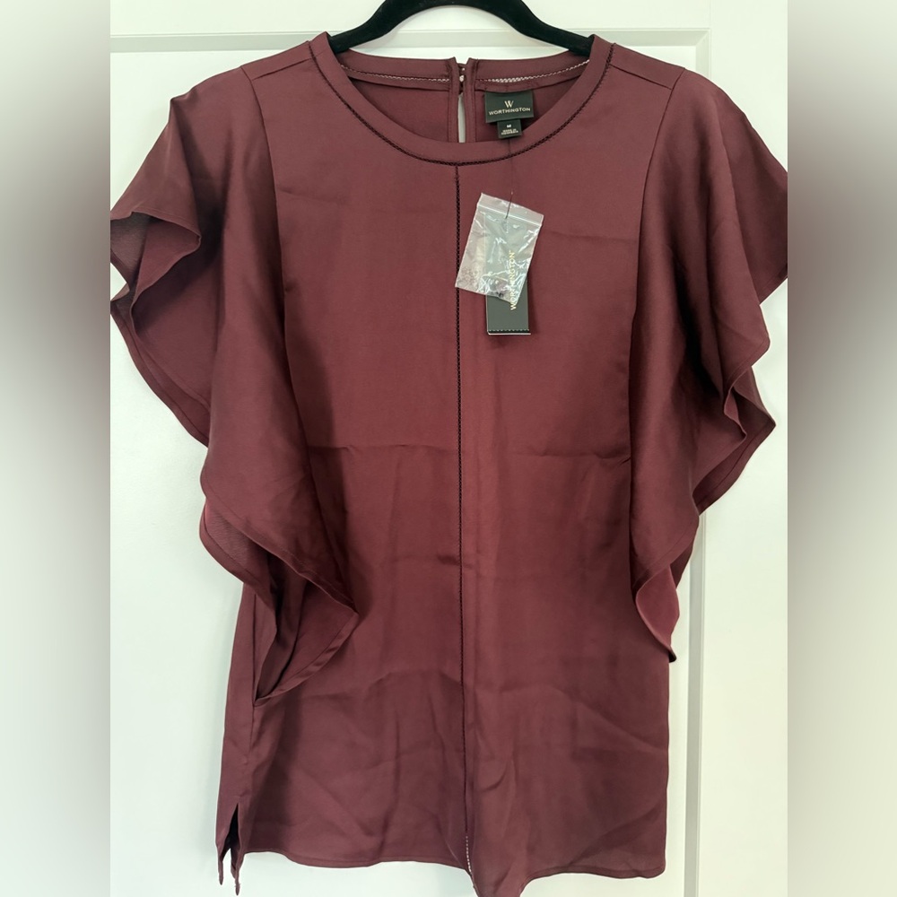 JCPenney Rich Burgundy Women's Blouse